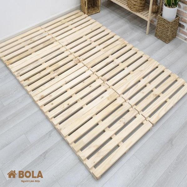 Giường Ngủ Pallet Gỗ Thông Gấp Gọn Bola