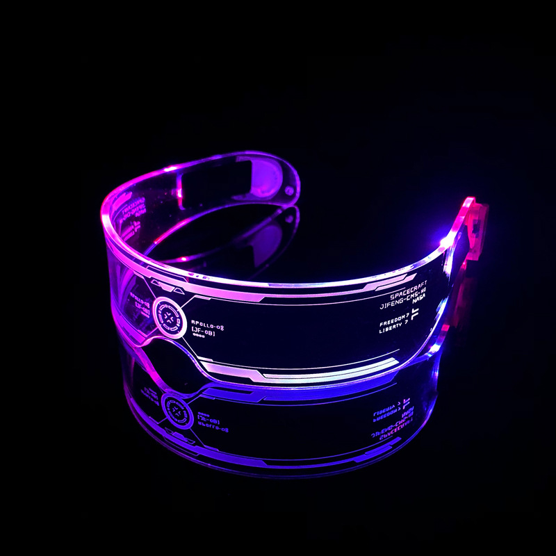 Kính đèn LED phát sáng đi Bar bay quẩy quay Tik Tok cao cấp cực ngầu 3D sang chảnh đổi màu RGB