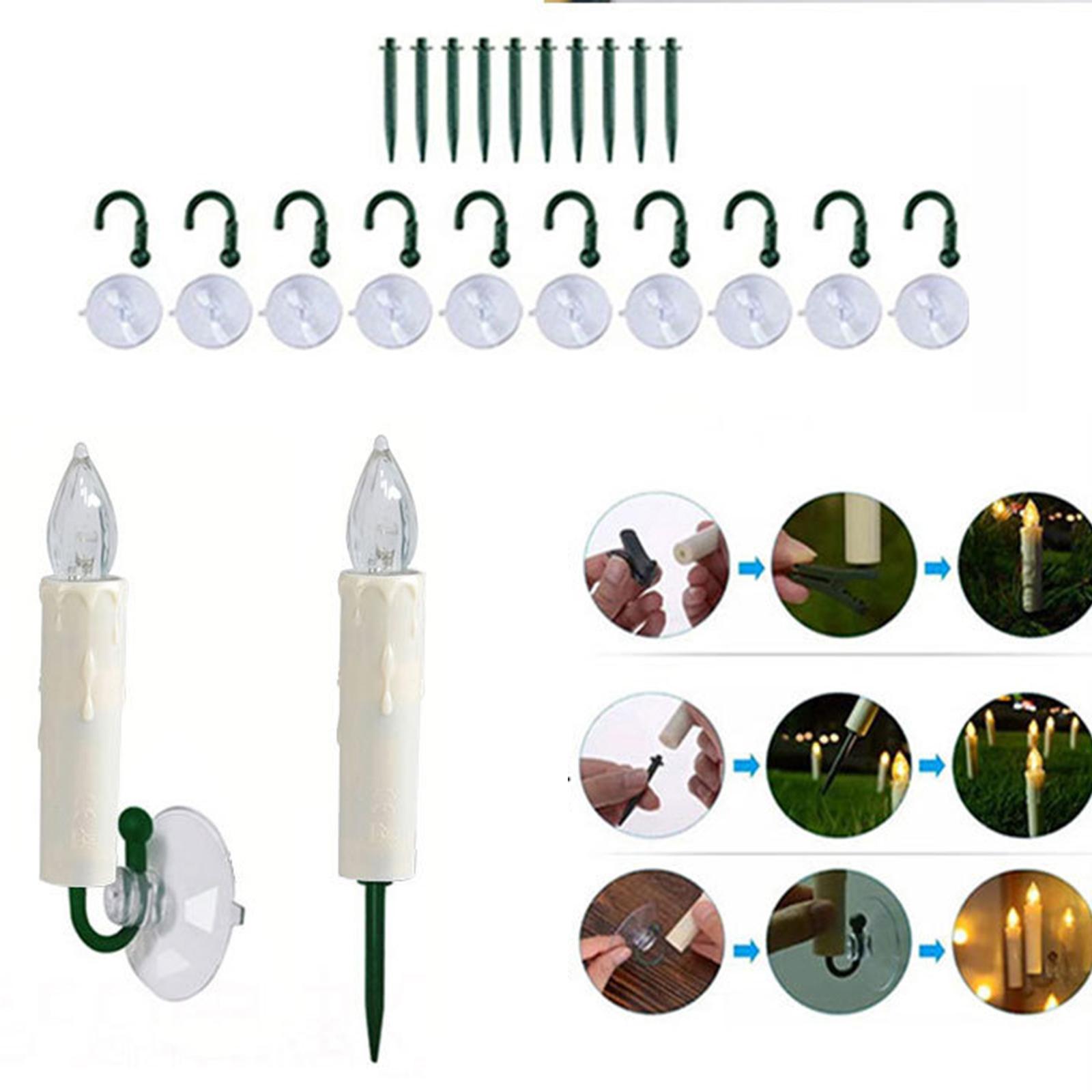 10 Pieces LED Candles Battery Operated Candle Lights for Window Ground Party