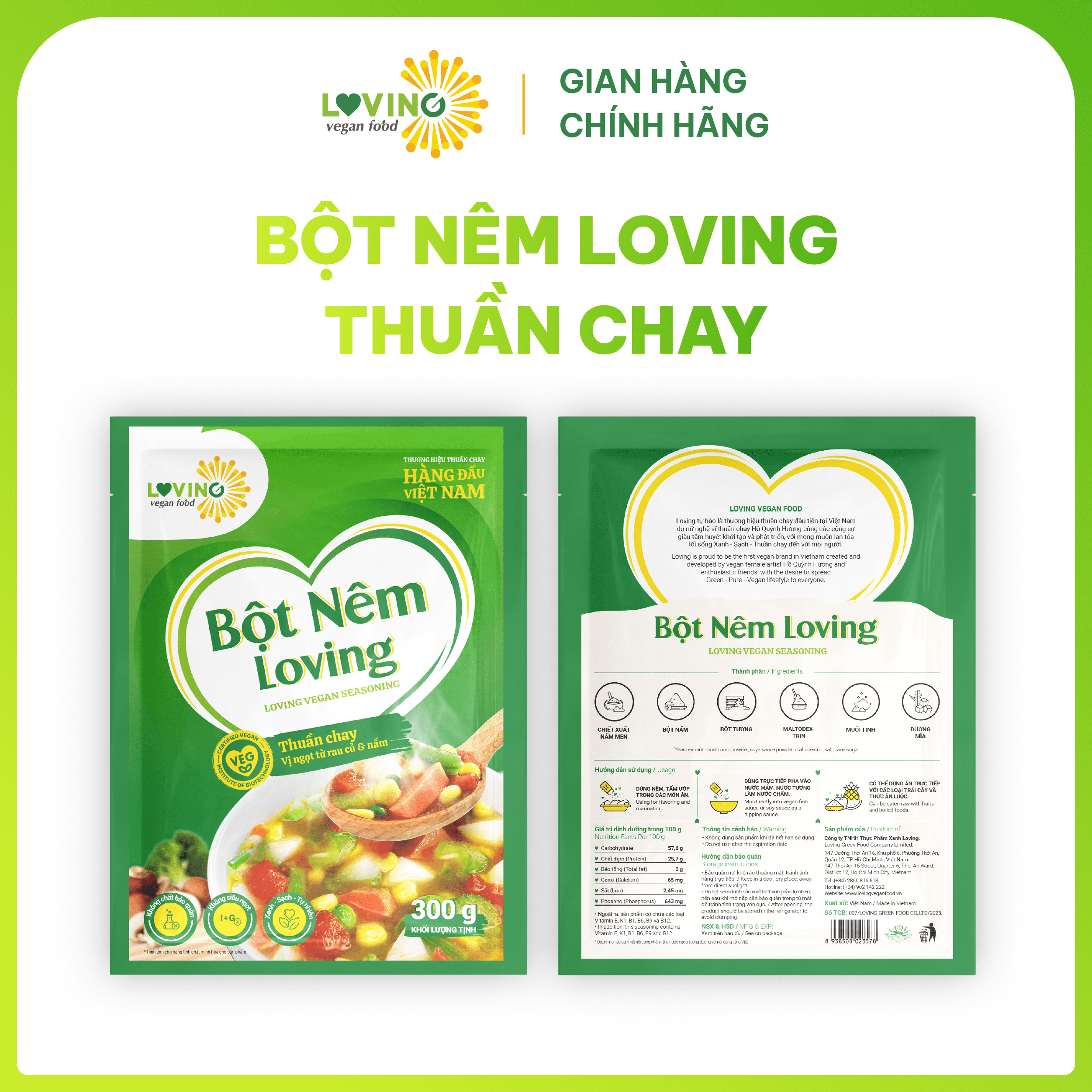 Bột Nêm Loving Thuần Chay Gói 300gram