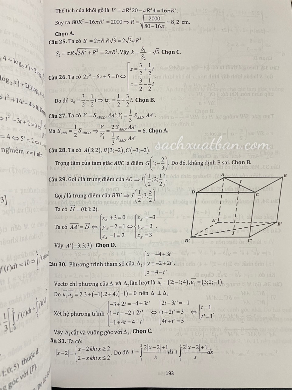 Sách Bộ Đề Minh Họa Luyện Thi THPT Quốc Gia Môn Toán