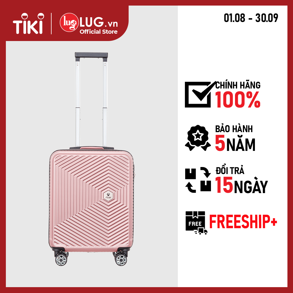 Vali Kéo Du Lịch LUG Thương Hiệu Aber AB1195 Size 20, Nhựa ABS Hạn Chế Trầy Xước, Khóa Số Bảo Mật An Toàn