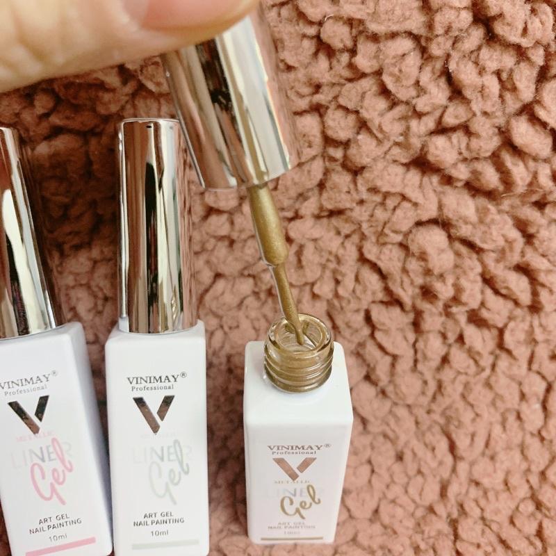 Gel cọ nét metan vinimay, cọ nét metal vàng bạc hồng
