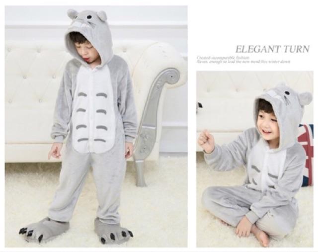 Bộ Đồ Thú Totoro - Bộ đồ thú Totoro Xám Trẻ em Dễ Thương