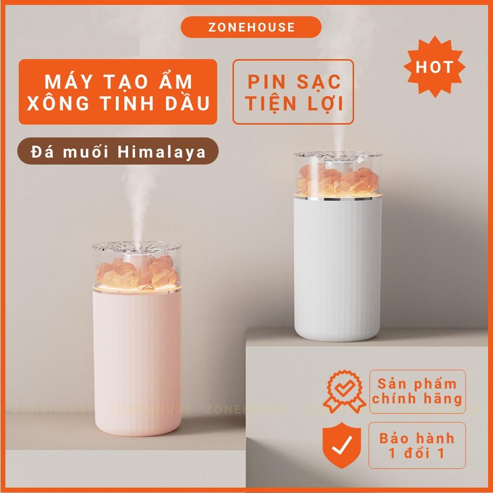 Máy xông tinh dầu đá muối Himalaya ZONEHOUSE, đá muối tự nhiên, máy xông tinh dầu tạo ẩm, ô tô, văn phòng