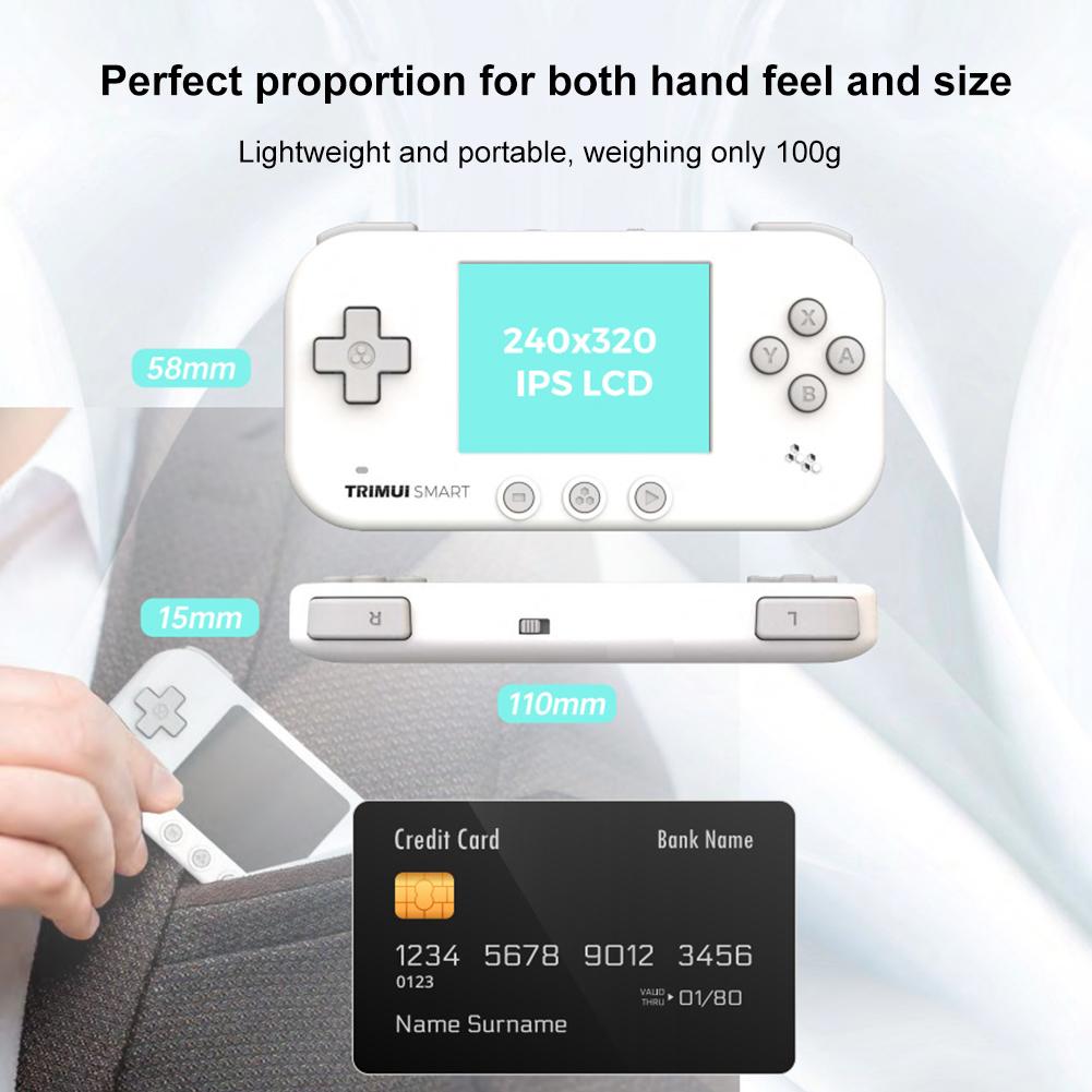 Trimui thông minh Retro Handheld Trò chơi bảng điều khiển di động Mini tích hợp 15000 Trò chơi cổ điển Trò chơi 2,4 inch Trò chơi Home Giải trí tại nhà: Thẻ 32G màu tím