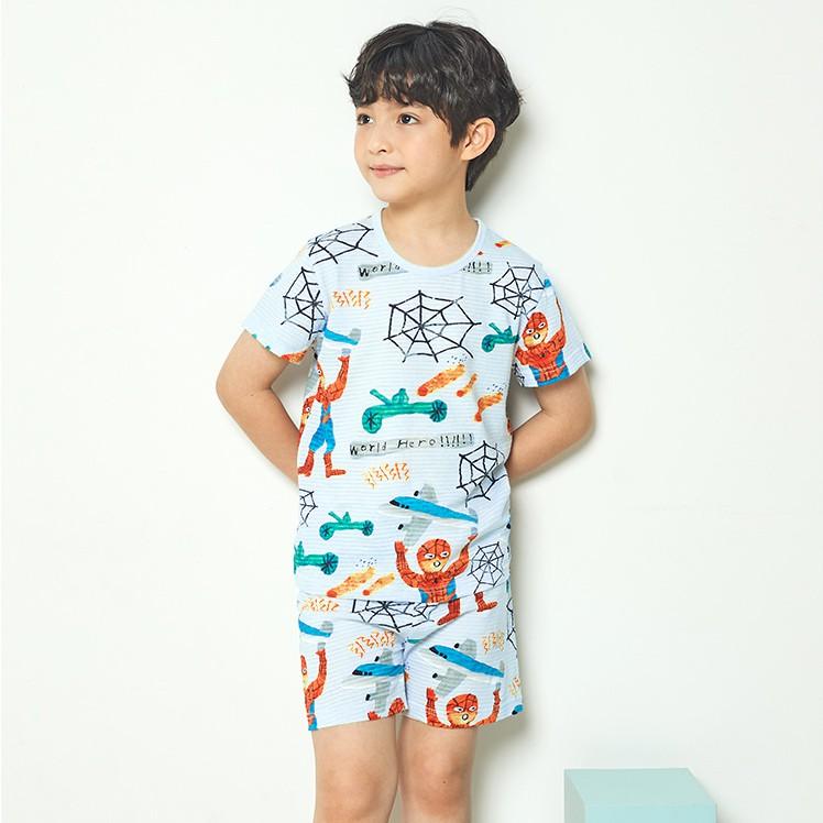 Bộ đồ ngắn tay mặc nhà cotton giấy cho bé trai U3018 - Unifriend Hàn Quốc, Cotton Organic