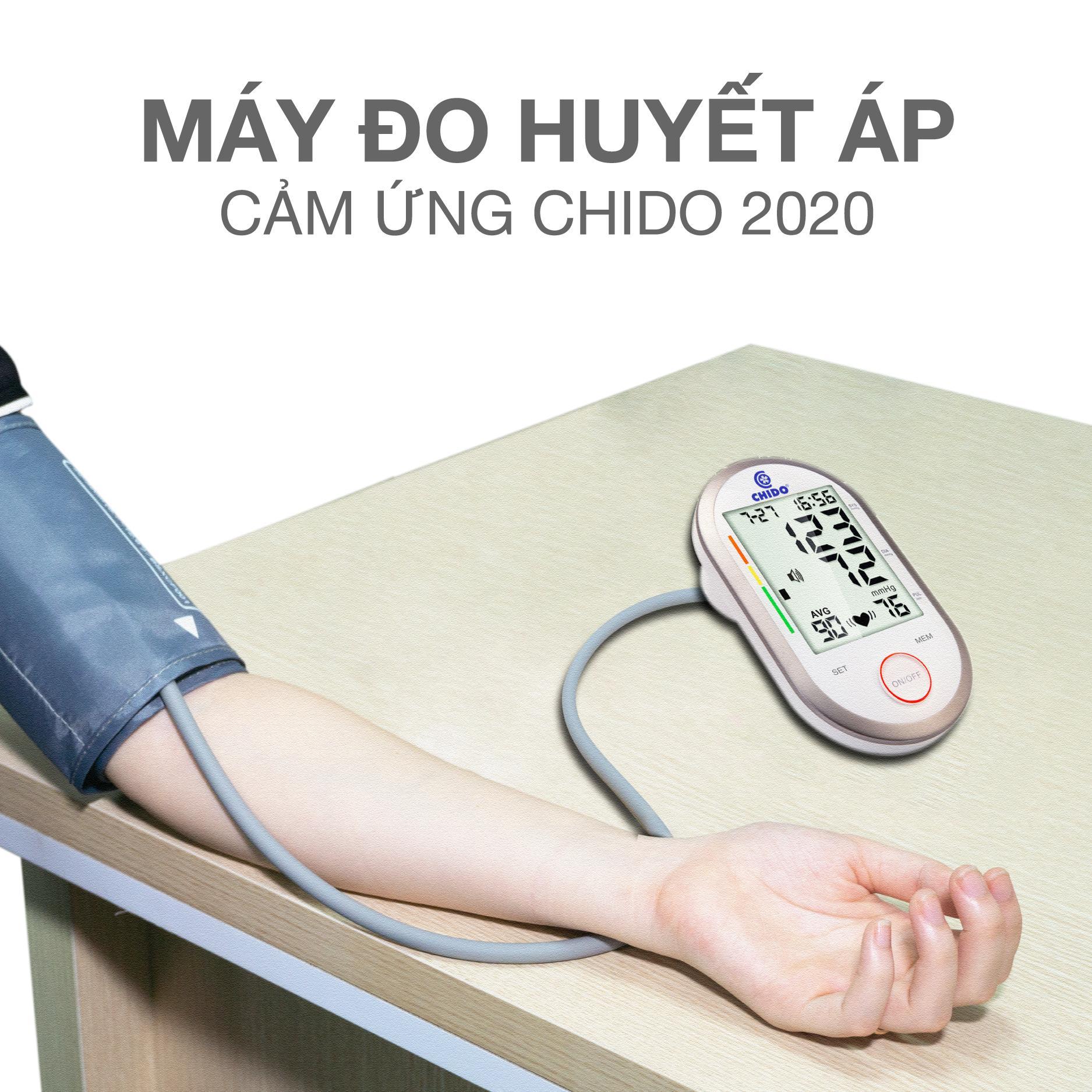 Máy Đo Huyết Áp Bắp Tay Chido Công Nghệ Nhật Bản New 2020 (Phím Cảm Ứng)