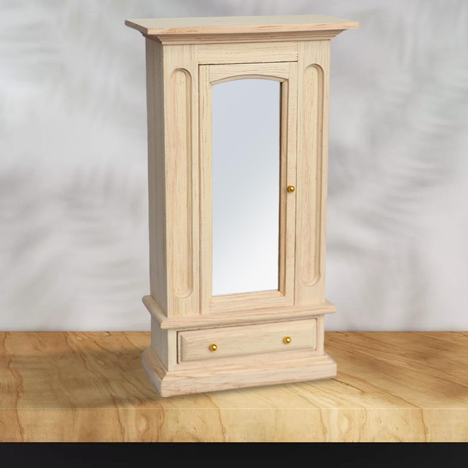 Miniature Wardrobe Mirror Closet /12 Dolls House Furniture