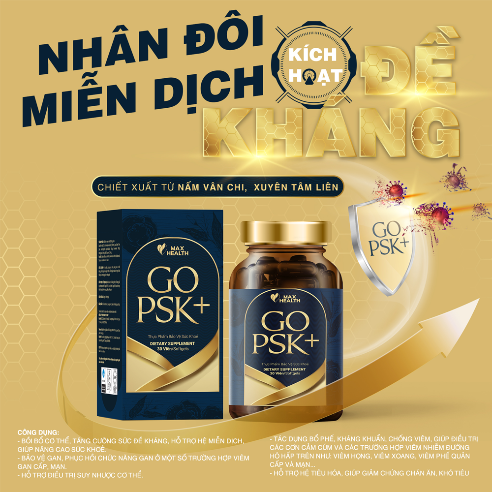 Viên Uống Hỗ Trợ Tăng Cường Sức Đề Kháng GO PSK+ Max Health