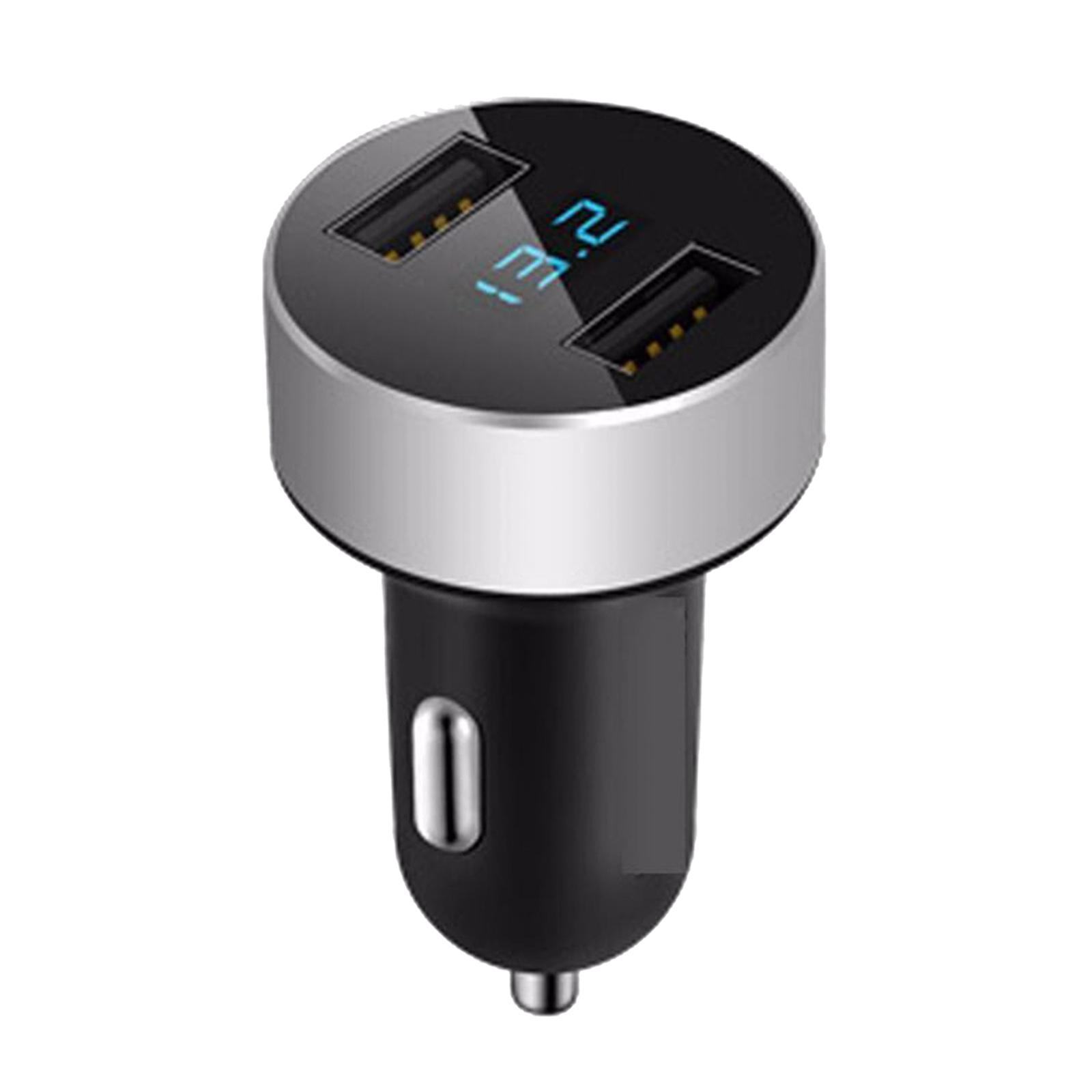 2X Dual USB Car Charger Waterproof  Socket Charger for Smartphone LED