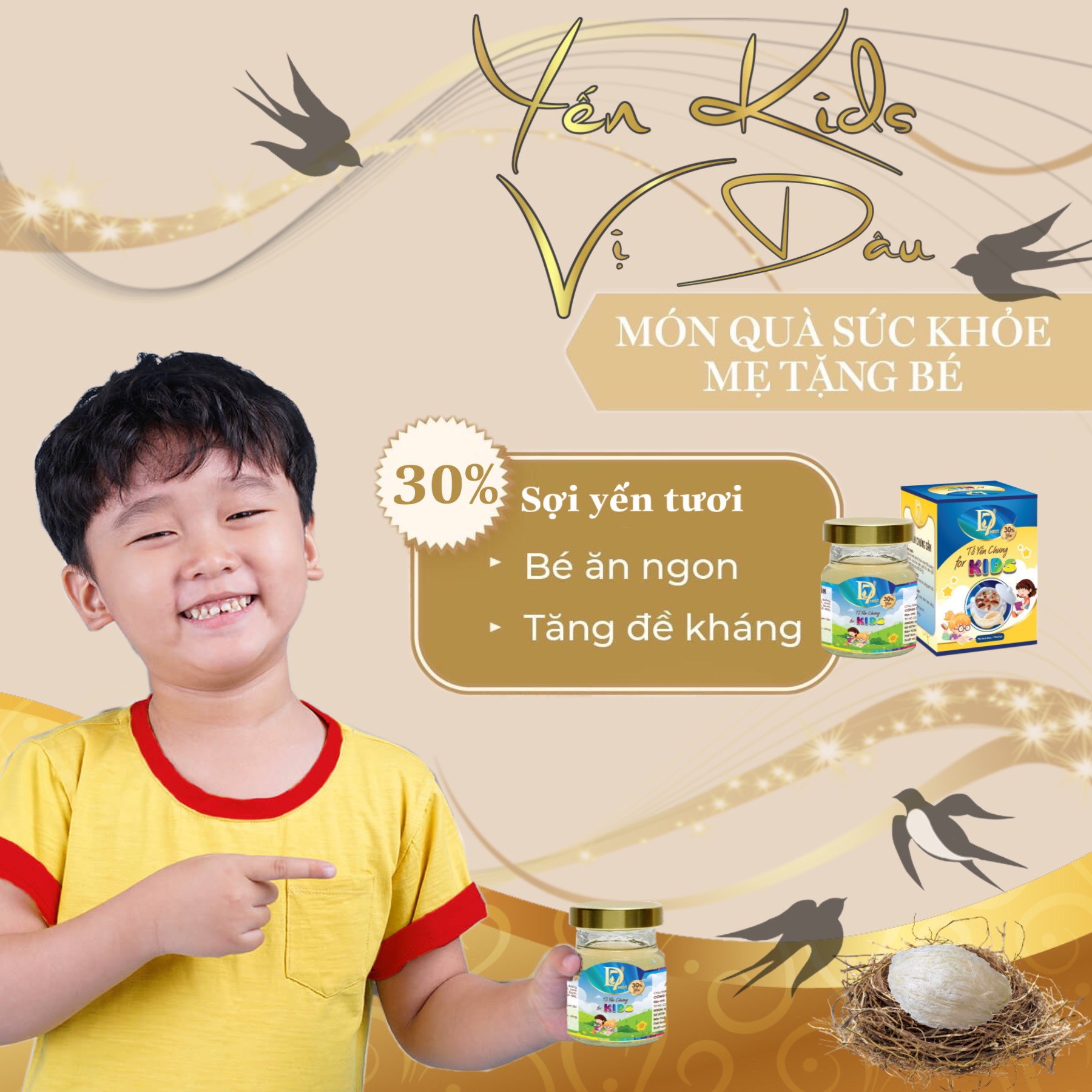 Combo 3 hủ yến chưng Kids cho bé - D7