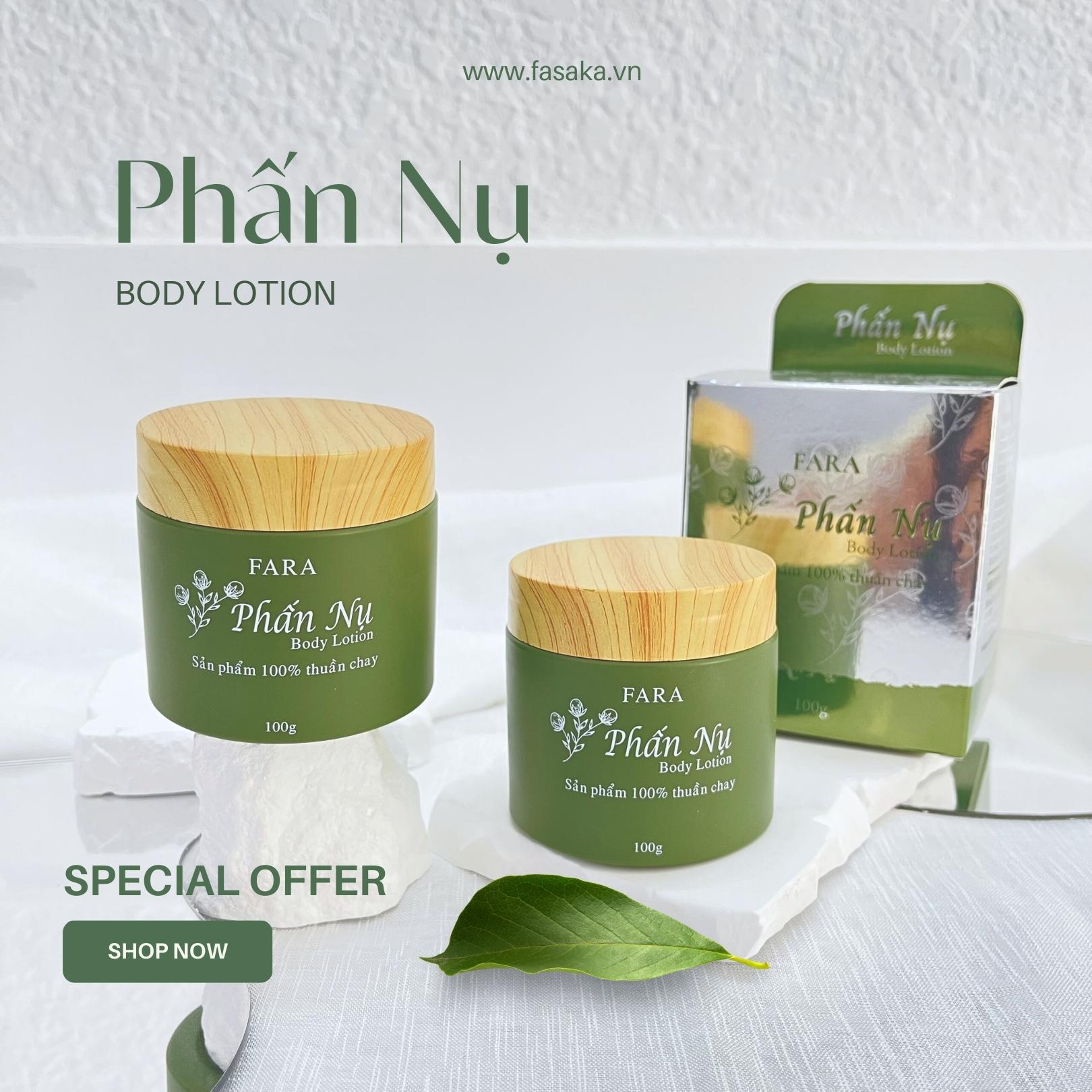 Kem Dưỡng Da Body Lotion Phấn Nụ Fara 100g