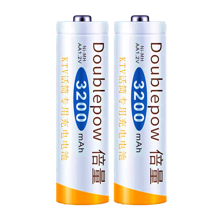 Pin tiểu sạc AA DoublePow 3200mah pin chuyên dụng Micro Karaoke dung lượng thực - Hàng Chính Hãng