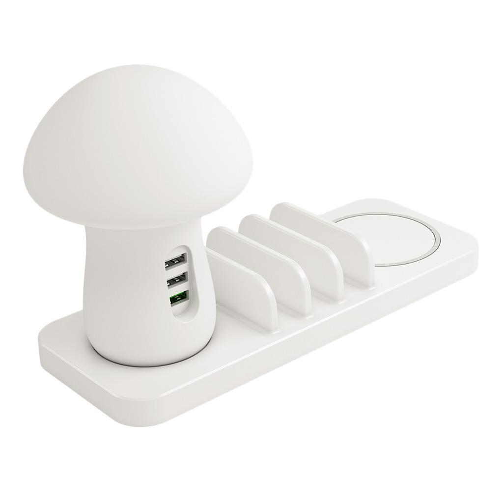 3 USB Multi Port Charger Quick Charging Station Dock -White EU