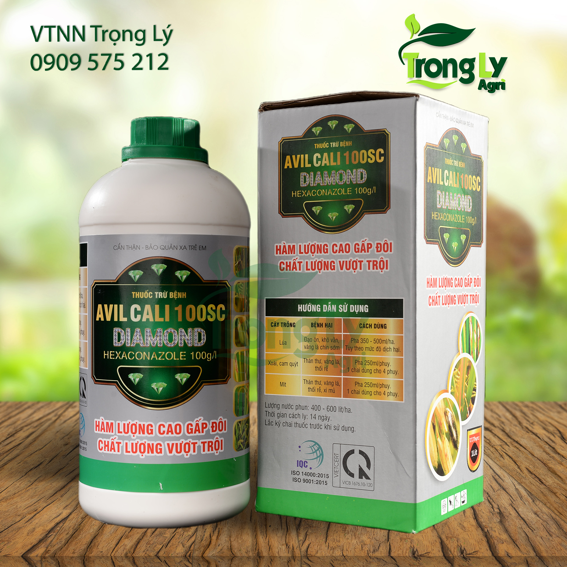 AVIL CALI 100SC DIAMOND  - Quản lý Nấm Bệnh phổ rộng, Thán Thư, Đạo Ôn, Khô Vằn, Cháy bìa lá, Rỉ sắt