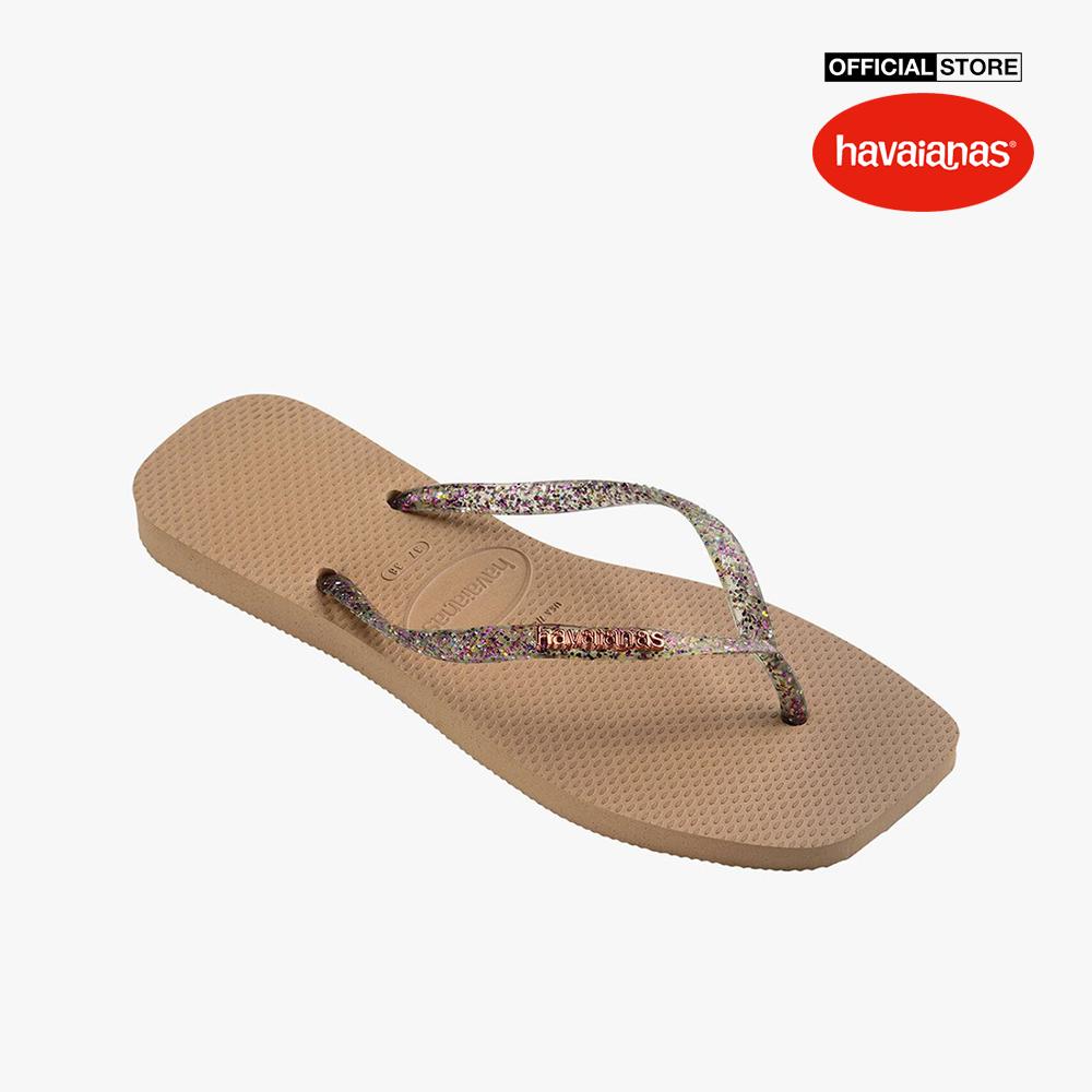 HAVAIANAS - Dép kẹp nữ Slim Square Logo Metallic 4148257