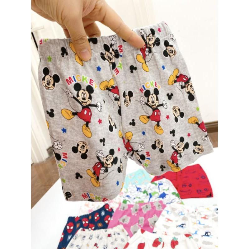Set 10 quần đùi cotton xuất dư mềm mát cho bé trai ,bé gái