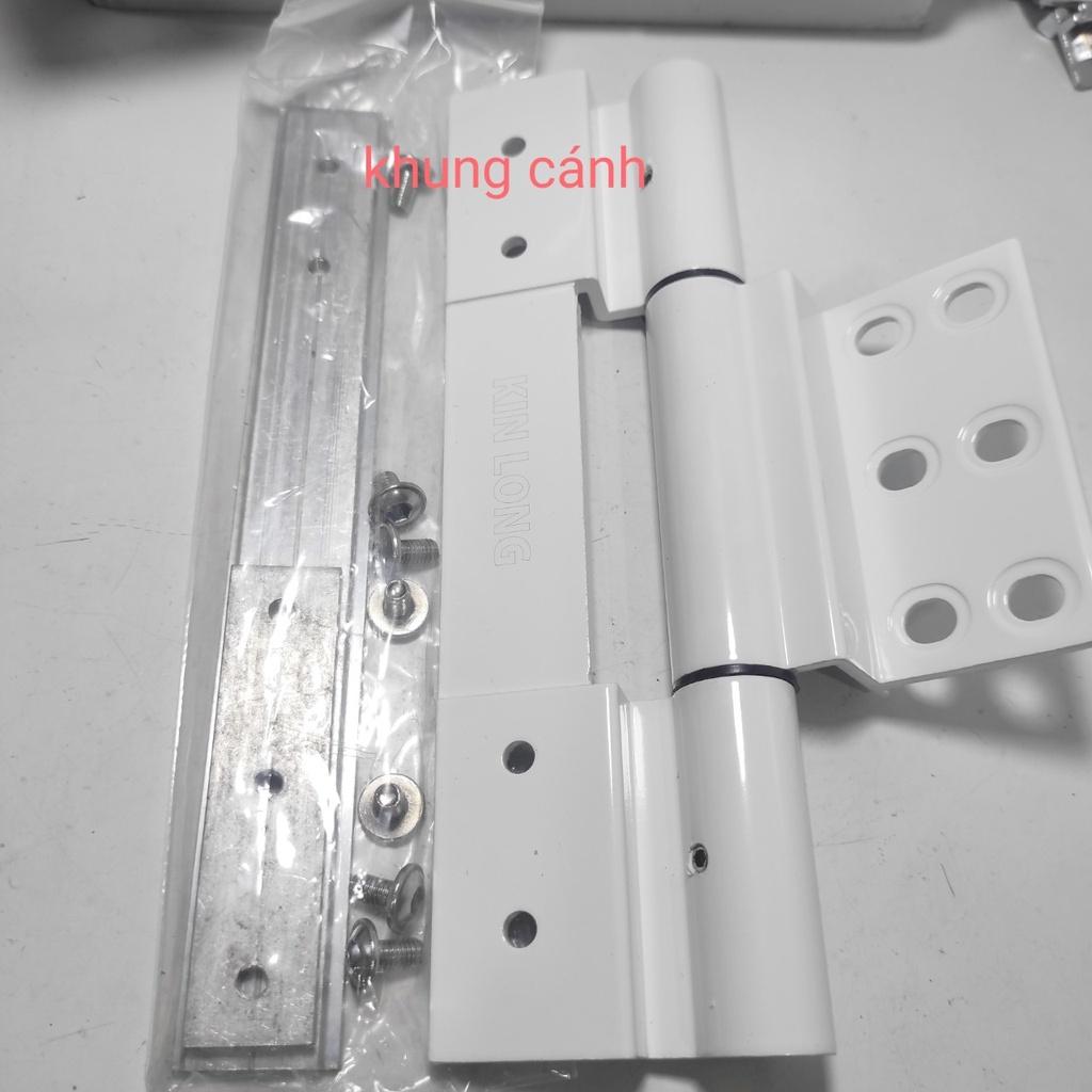 Bản lề 4D kinlong hệ 55 xingfa L2 Màu trắng sữa - Bản lề 4D kinlong hệ 55