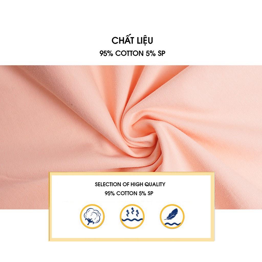 Bộ cộc tay bé gái hình in mèo chất liệu 100% cotton vải cao cấp thấm hút mồ hôi cực tốt