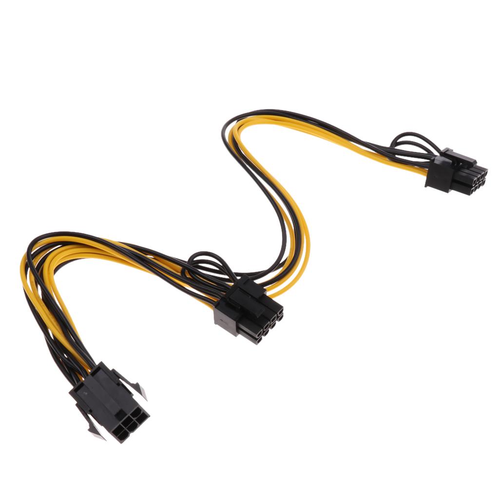 PCI-E 6-pin To 2x 8 pin Power Splitter Cable PCIE PCI Express