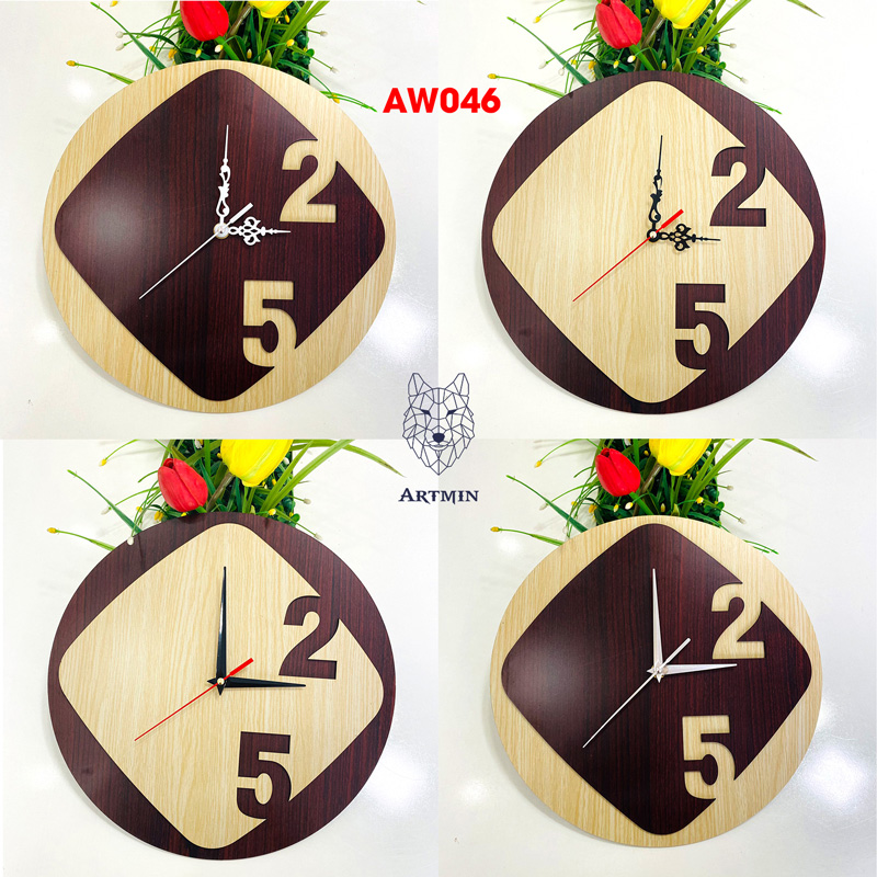 AW046 - Đồng Hồ Gỗ Decor Phong Cách – Đồng Hồ Treo Tường Trang Trí 2023