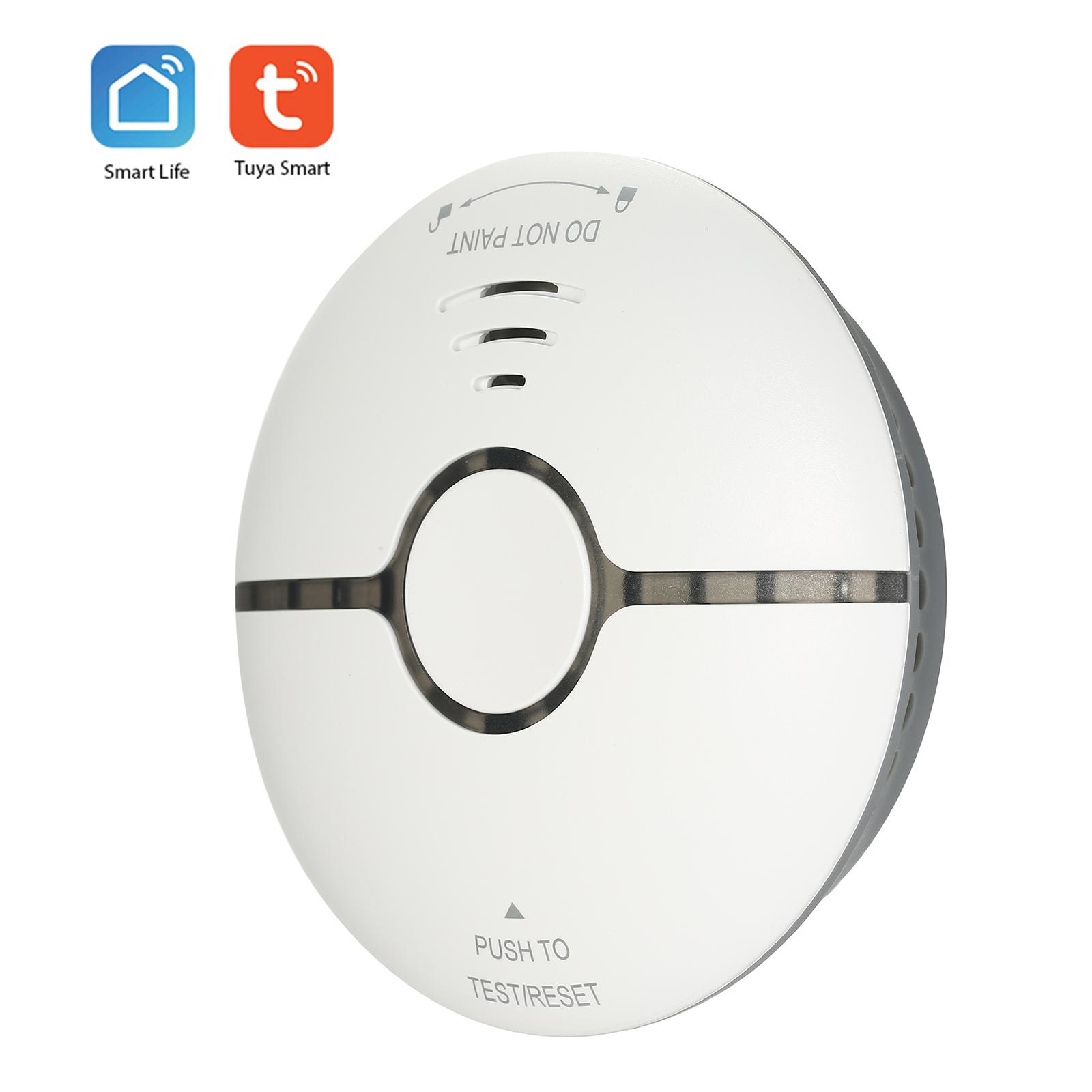 Wifi Smoke Detector Smart Fire Alarm Sensor Wireless Security System Smart Life Tuya APP Control Smart Home For Home Kitchen/Store/Hotel/Factory