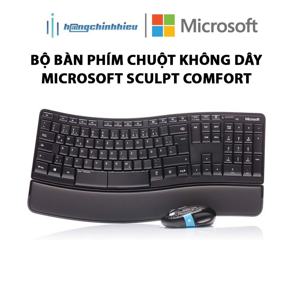 Bộ bàn phím chuột không dây Microsoft Wireless Scupt Comfort L3V-00027 Hàng chính hãng