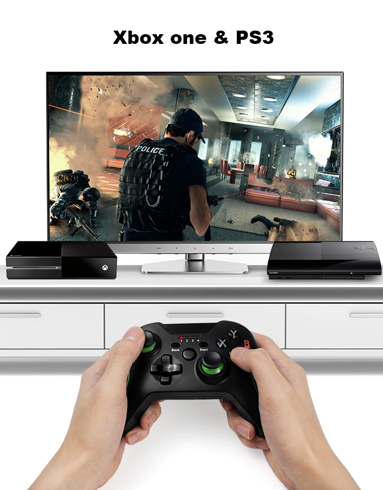 Tay cầm chơi game không dây Hỗ trợ Rung chắc chắn đầm tay - Hỗ trợ kết nối PC và Android và Playstation - Chơi fifa online 4 and game on steam joystick
