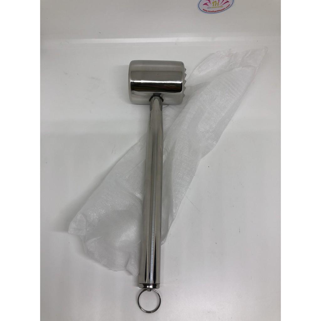 Búa dần, đập thịt inox 304 cao cấp Taiwan 2 đầu đa năng, đập gia vị cá mực khô an toàn vệ sinh thực phẩm Hcm