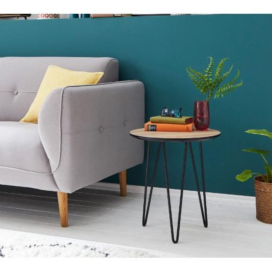 Bàn Sofa Mặt Gỗ Chân Sắt