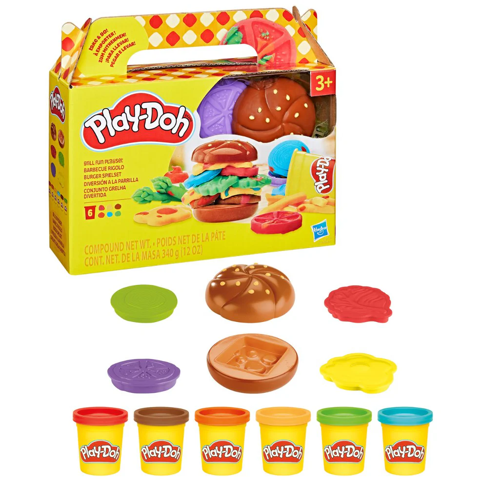 Playdoh Combo Bộ Khuôn Làm Burger Vui Nhộn Và Bột Nặn 4 Màu Cbg1614/G1609-B5517(Vta)