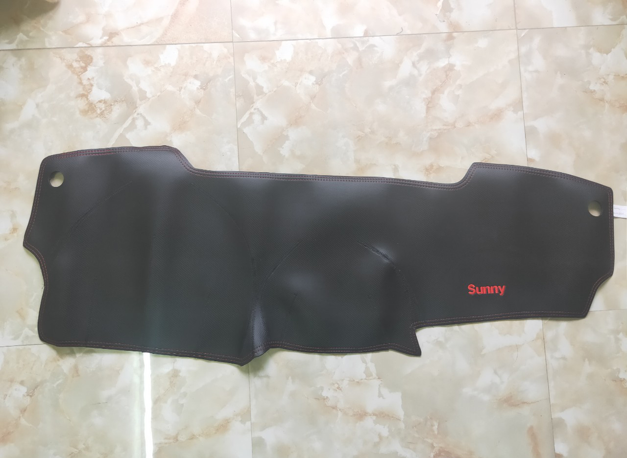 Thảm Taplo Xe Nissan Sunny 2020 loại da dày cao cấp 3 lớp chống trượt Da Carbon đen