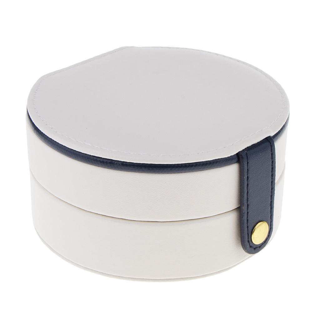 Multi-layer PU Leather Portable Jewelry Storage Display Case Box