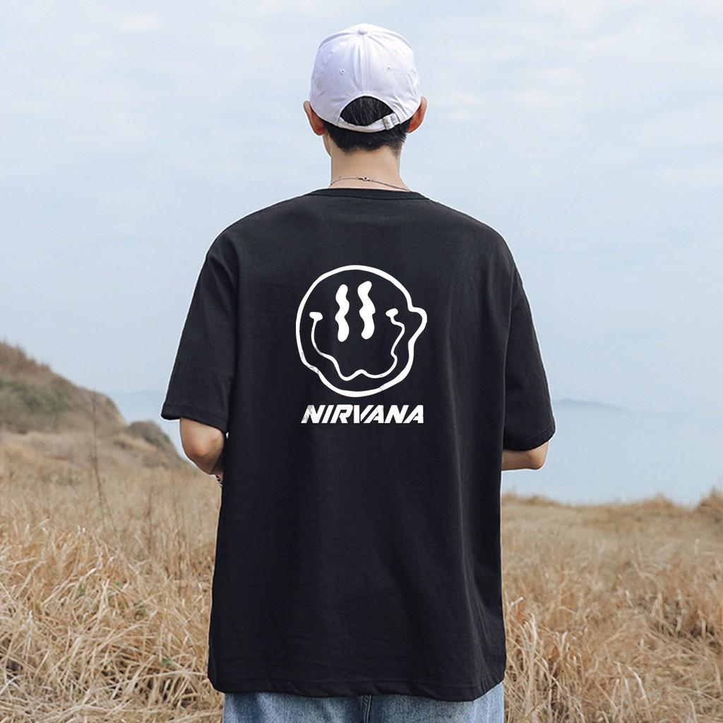 Áo phông NIRVANA mặt méo độc lạ đủ màu tay dài form rộng