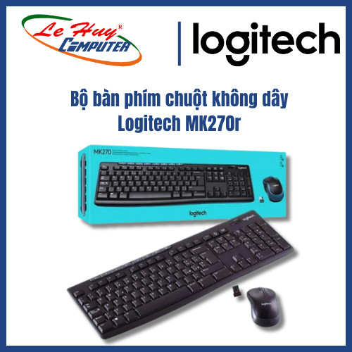 Bộ bàn phím chuột không dây Logitech MK270R Hàng Chính Hãng