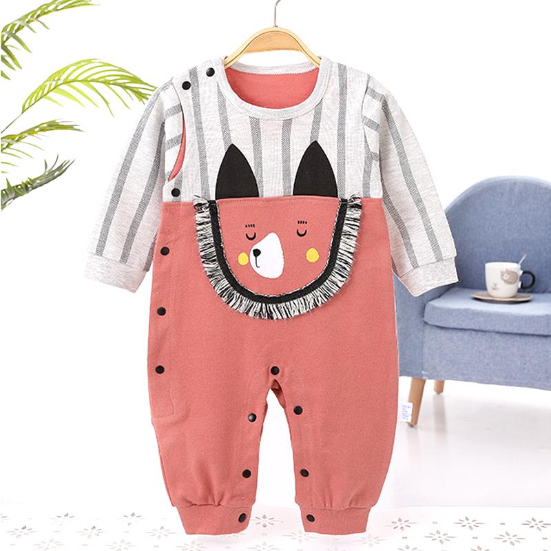 .Bộ Bodysuit hình thú ngộ nghĩnh cho bé chất liệu cotton thun-0280101