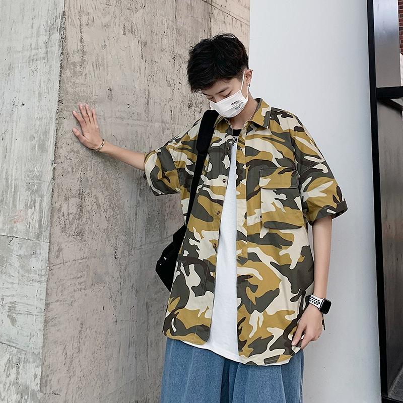 Áo Sơ Mi Ngắn Tay Họa Tiết Rằn Ri Thời Trang Dành Cho Nam