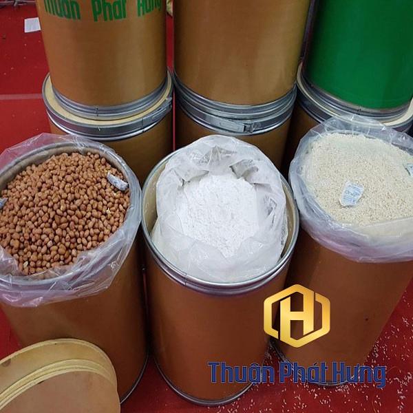 1 Thùng Giấy Tròn Các Tông Carton Fiber Drum 405x495mm Chứa Thực Phẩm Cà Phê Hạt Điều Tiêu Gạo Các Dạng Bột Phụ Gia