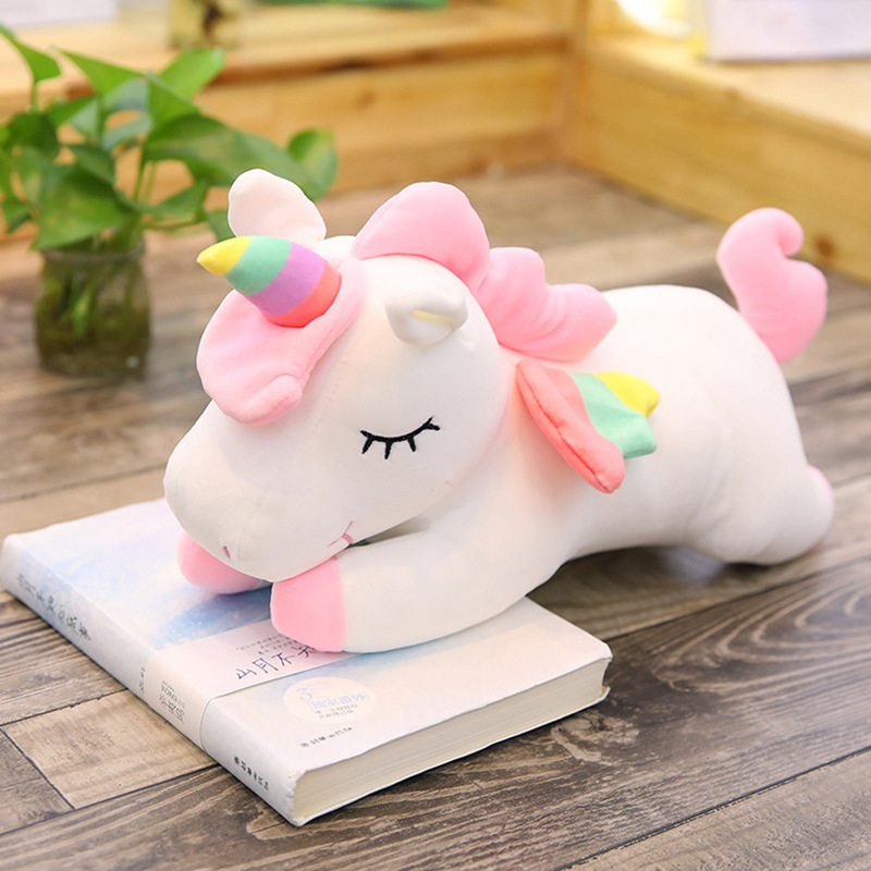 Gối gấu bông kỳ lân Unicorn nằm ngủ dễ thương