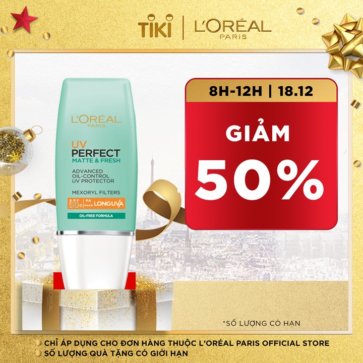 Kem Chống Nắng Kiềm Dầu L'oreal SPF 50+ PA++++ (30ml)