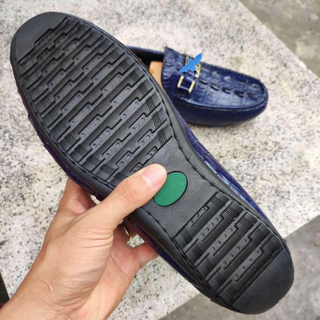 Giày lười Vây đuôi cá sấu Xanh navy CỰC CHẤT!