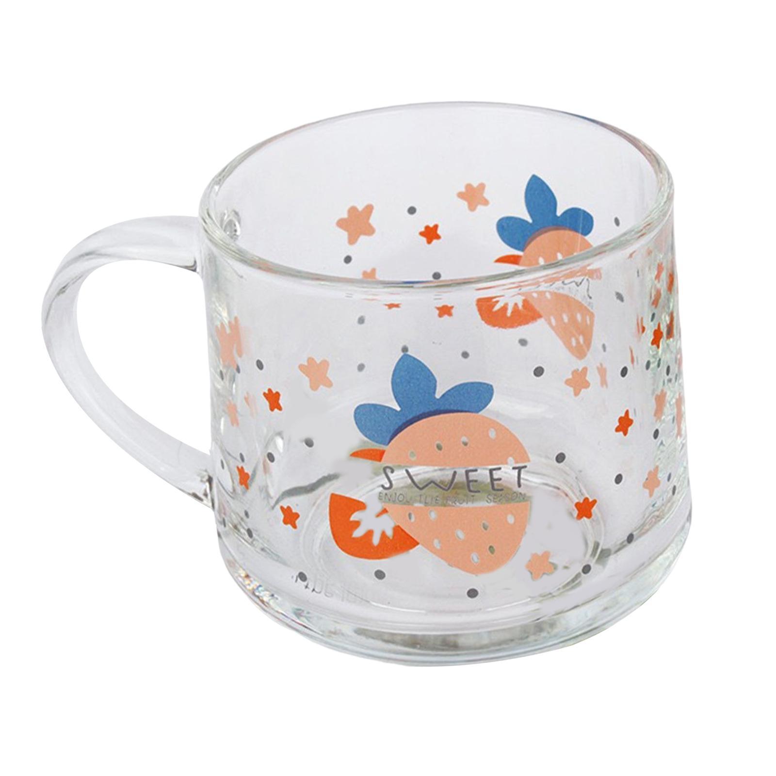 Glass Coffee Cup Teacup Tea Mug with Handle Milk Mug for Yogurt Juice