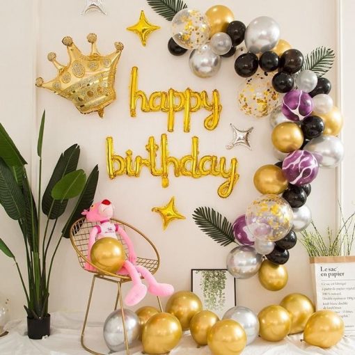 Set Bong Bóng Kiếng Chữ Happy Birthday Viết Thường - Kool Style