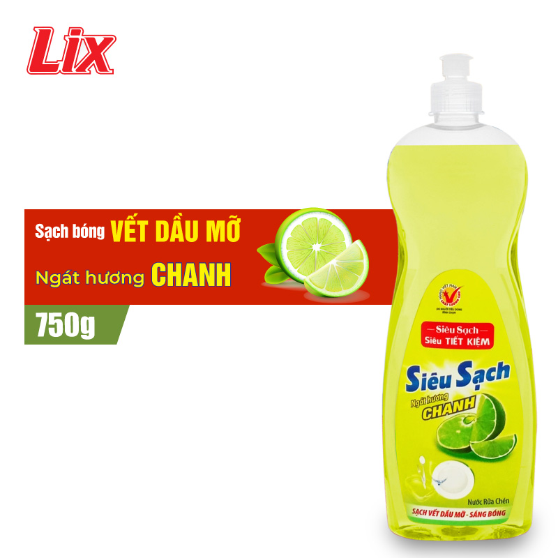 Nước rửa chén Lix siêu sạch hương chanh 750g NS751