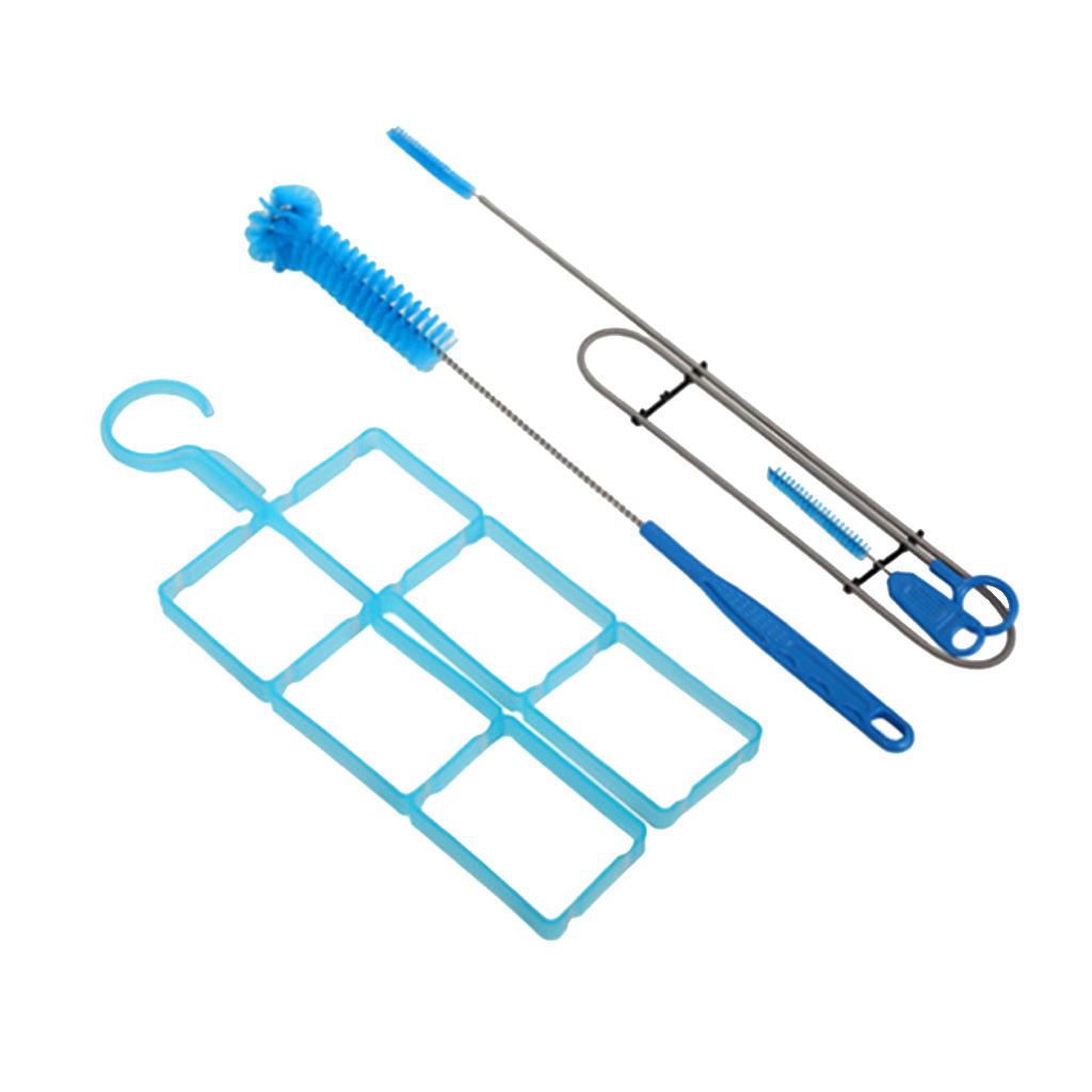 4pc Portable Hydration Pack Water Bladder Tube Cleaning Kit Cleaner Brushes Tool