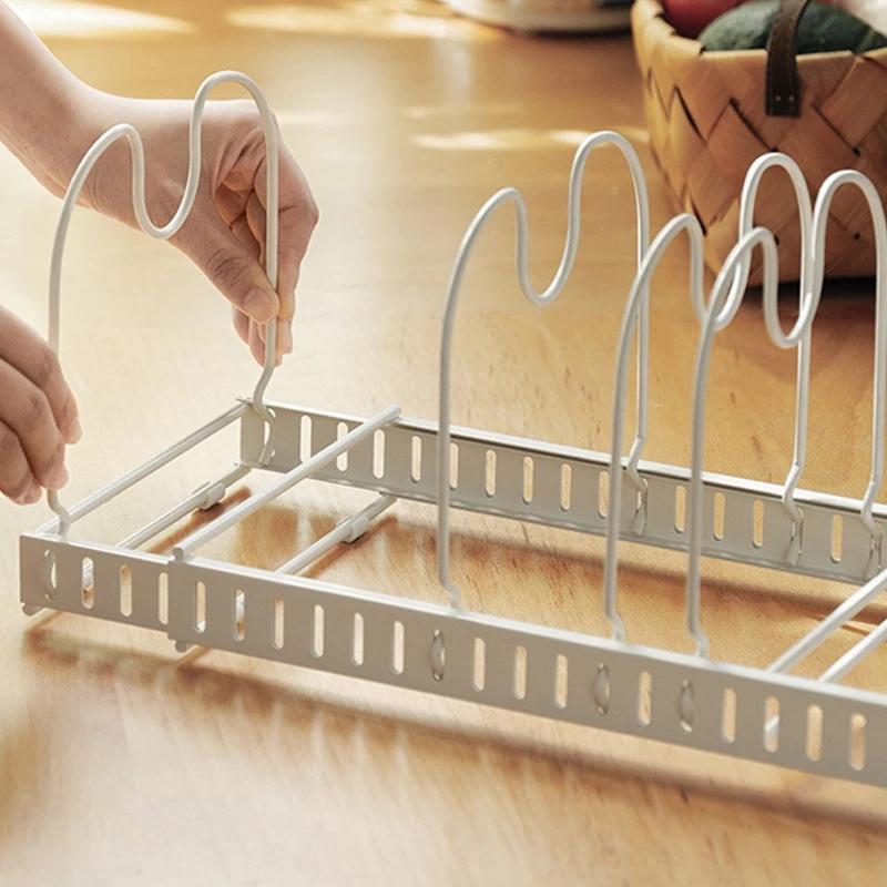 Giá Đỡ Nắp Nồi Bằng Sắt Mở Rộng Tiện Dụng Cho Nhà Bếp