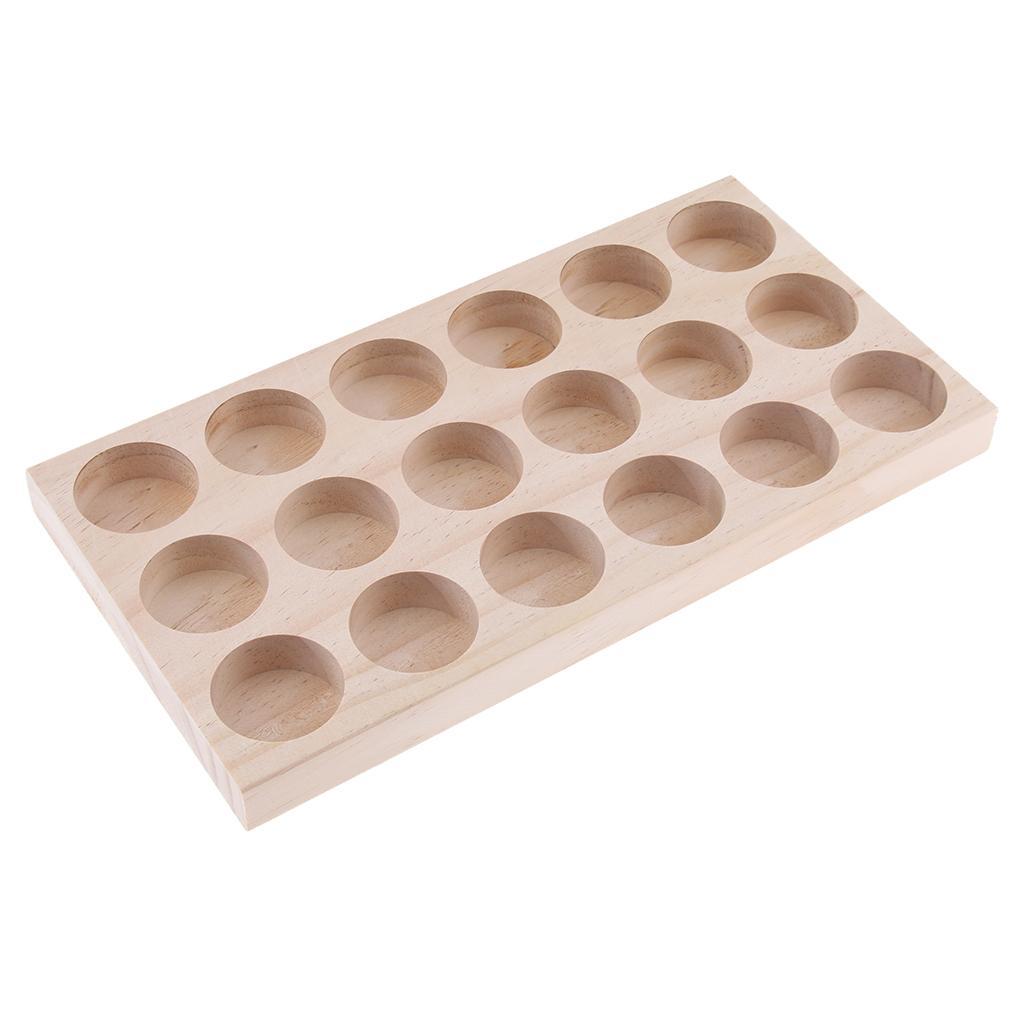 Essential Oil Wood Organizer Stand - Wooden Rack for Hold & Display