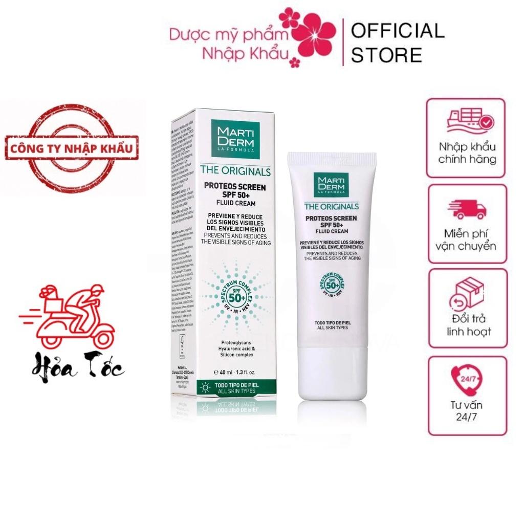 HÀNG NHẬP KHẨU - Kem Chống Nắng MartiDerm Proteos Screen SPF 50+ Fluid Cream Cho Mọi Loại Da Dầu, Mụn, Nám, Tăng Sắc Tố