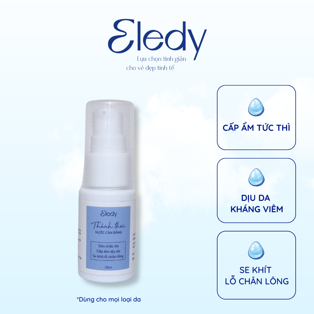 Nước cân bằng da Thảnh Thơi ELEDY 20ml cấp ẩm dịu nhẹ se khít lỗ chân lông